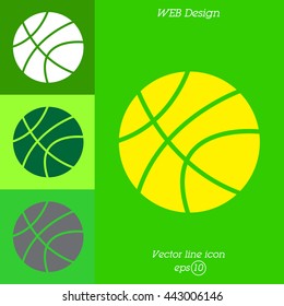 Web icon. Basketball