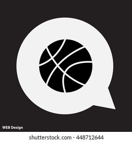 Web icon. Basketball