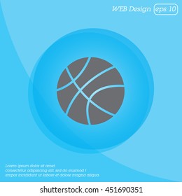 Web icon. Basketball
