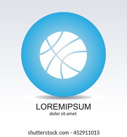 Web icon. Basketball