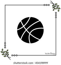 Web icon. Basketball