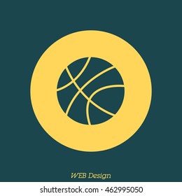 Web icon. Basketball