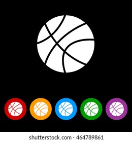 Web icon. Basketball