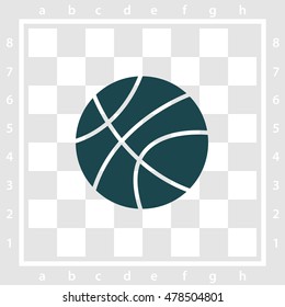 Web icon. Basketball