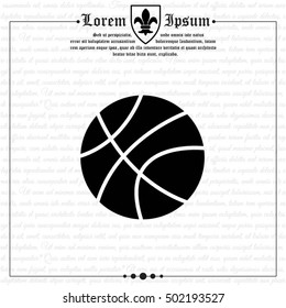 Web icon. Basketball
