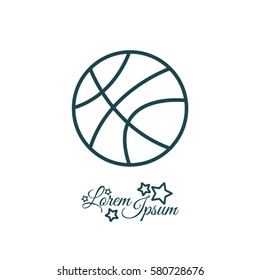 Web icon. Basketball