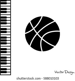 Web icon. Basketball