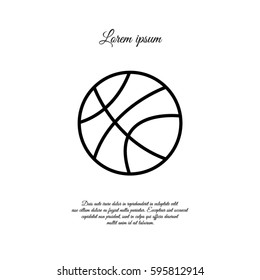 Web icon. Basketball