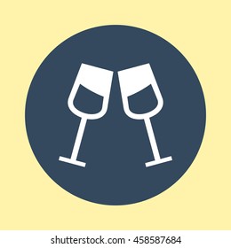 Web Icon of Beer or Wine Glass.