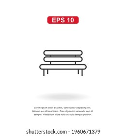 web icon bench sign isolated on white background. Simple vector illustration.