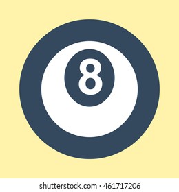 Web Icon of Billiards 8 Ball.