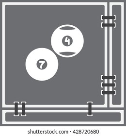 Web icon. Billiards, balls for billiards