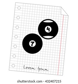 Web icon. Billiards, balls for billiards