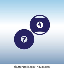 Web icon. Billiards, balls for billiards