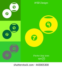 Web icon. Billiards, balls for billiards