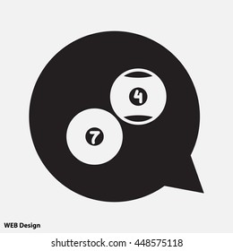 Web icon. Billiards, balls for billiards