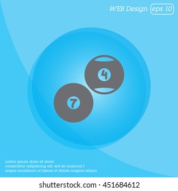 Web icon. Billiards, balls for billiards
