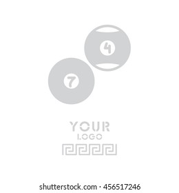 Web icon. Billiards, balls for billiards