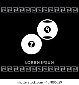 Web icon. Billiards, balls for billiards