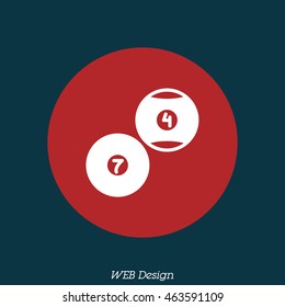 Web icon. Billiards, balls for billiards