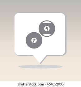 Web icon. Billiards, balls for billiards