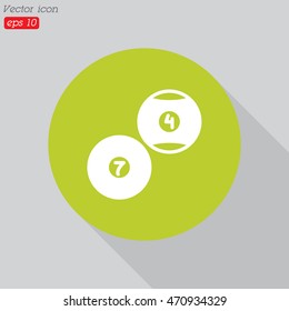 Web icon. Billiards, balls for billiards