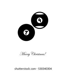 Web icon. Billiards, balls for billiards