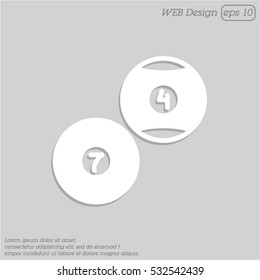Web icon. Billiards, balls for billiards