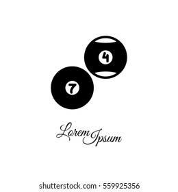 Web icon. Billiards, balls for billiards