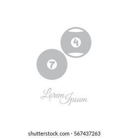 Web icon. Billiards, balls for billiards