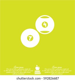 Web icon. Billiards, balls for billiards