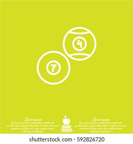 Web icon. Billiards, balls for billiards