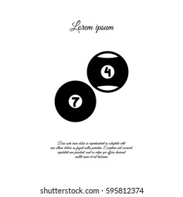 Web icon. Billiards, balls for billiards