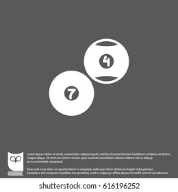 Web icon. Billiards, balls for billiards