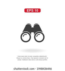 web icon binoculars sign isolated on white background. Simple vector illustration.