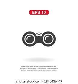 web icon binoculars sign isolated on white background. Simple vector illustration.