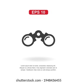 web icon binoculars sign isolated on white background. Simple vector illustration.