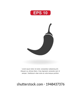 
web icon black chilli pepper sign isolated on white background. Simple vector illustration.