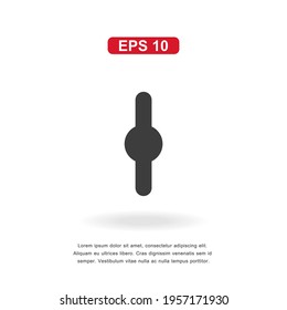 web icon Black key hole sign isolated on white background. Simple vector illustration.