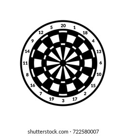 Web icon black and white darts. Vector illustration.