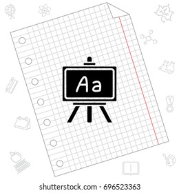 Web icon. Blackboard