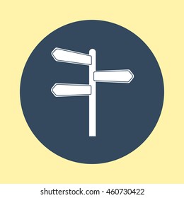 Web Icon of Blank Road Sign.