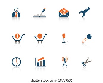 Web icon blue orange series
