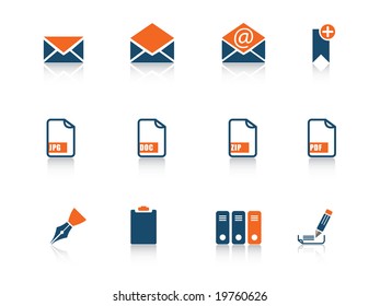 Web icon blue orange series