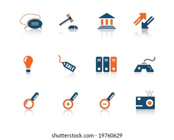 Web icon blue orange series