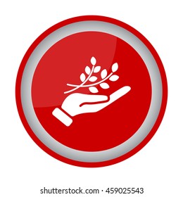 Web icon. A branch in the hand