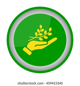 Web icon. A branch in the hand