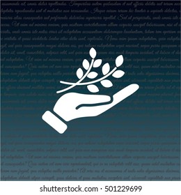 Web icon. A branch in the hand
