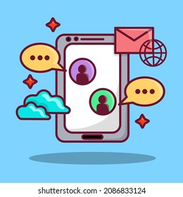 Web icon for business. Internet platforms for business startup. Flat cartoon vector illustration. 