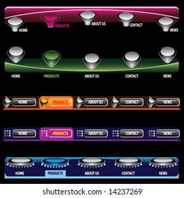 Web Icon Button Menu Vector